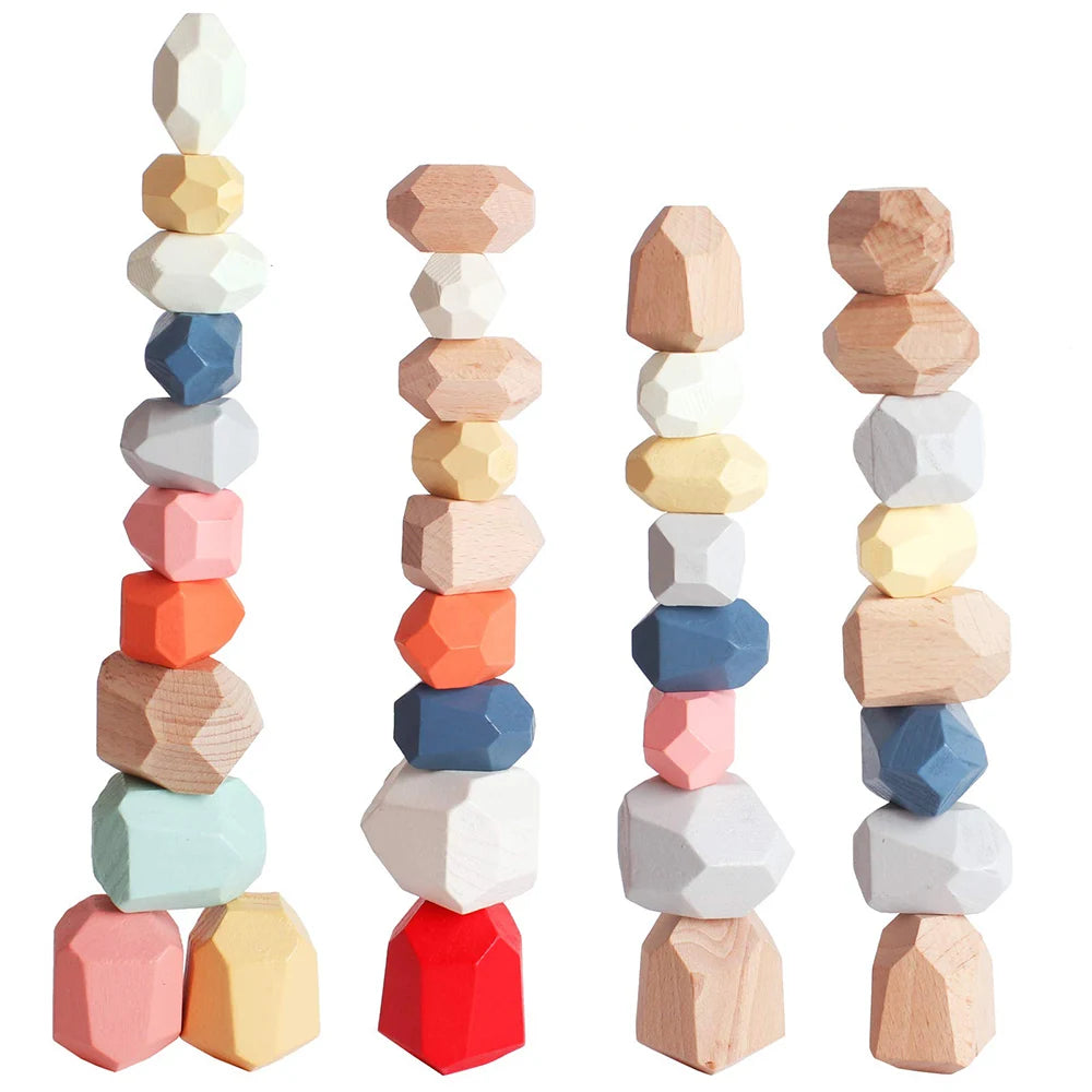 Montessori Wooden Construction and Balancing Game