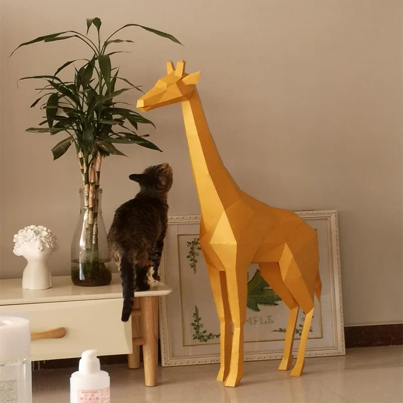 109cm Origami Giraffe 3D Paper Sculpture to Assemble DIY