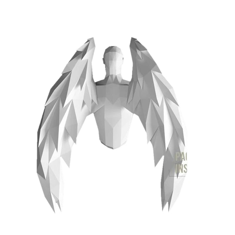 Origami Wall Sculpture 70 cm 3D Paper Angel Bust to Assemble DIY