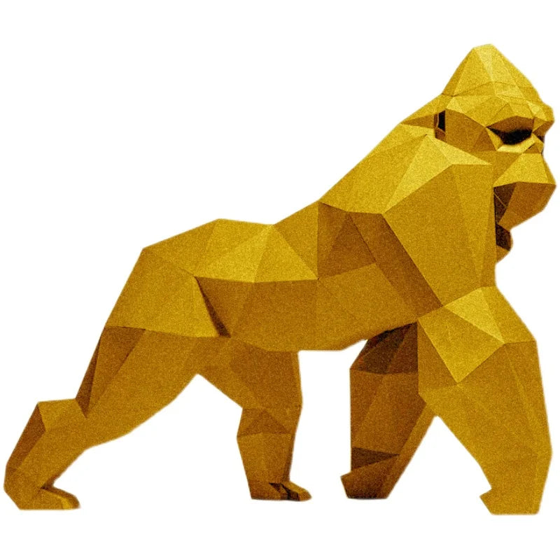 Escultura de papel 3D de mono gorila de origami de 60 cm para armar DIY
