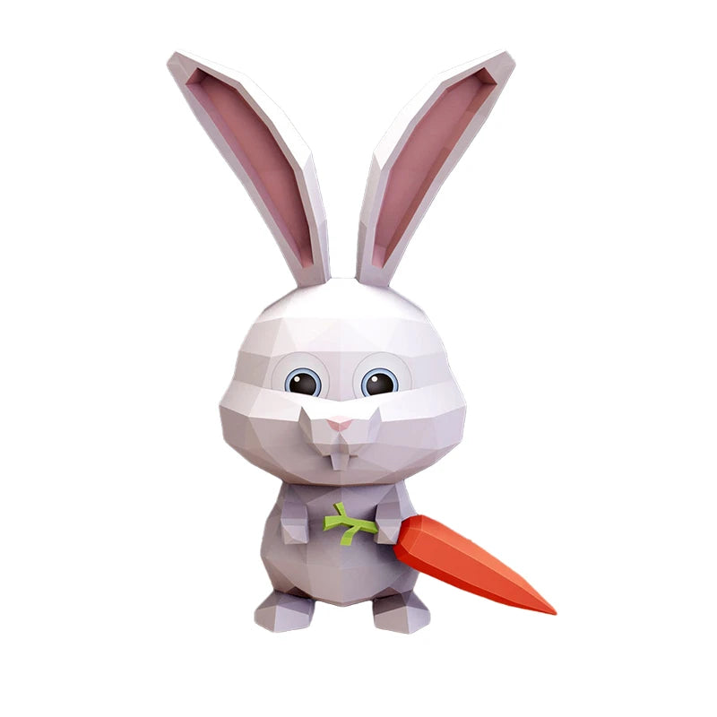38cm Origami Rabbit 3D Paper Sculpture to Assemble DIY