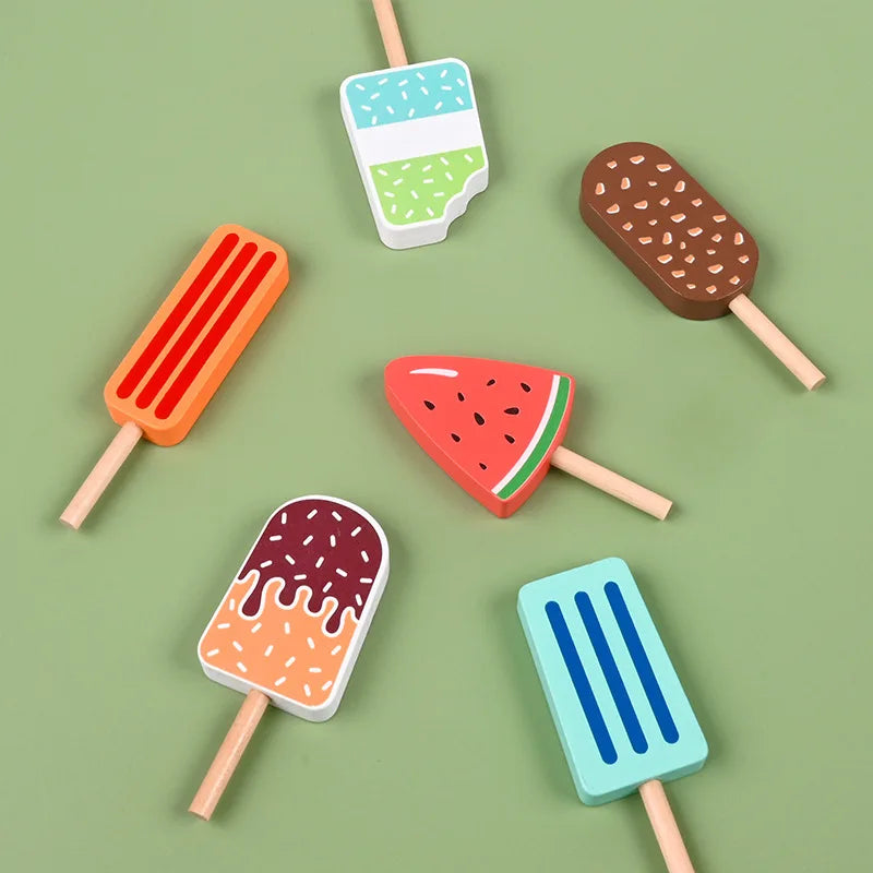 Jouet Glaces Sorbets en Bois Dinette Montessori
