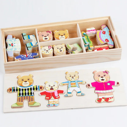 Puzzle Vêtement Bois Montessori
