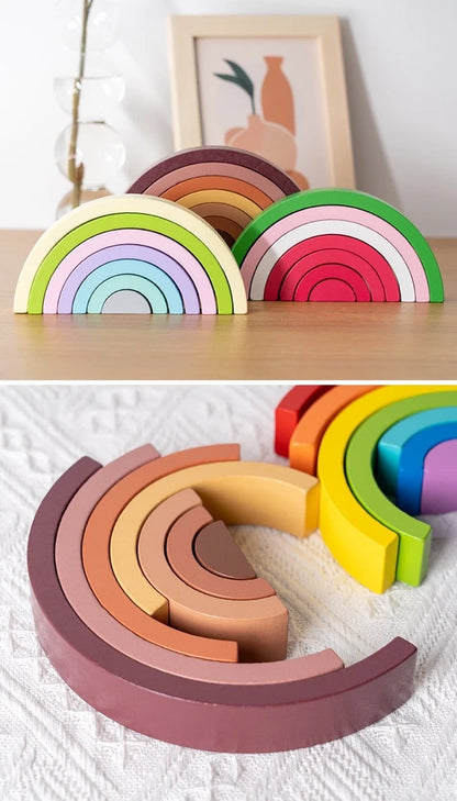 Montessori Wooden Arches Decorations Construction Set