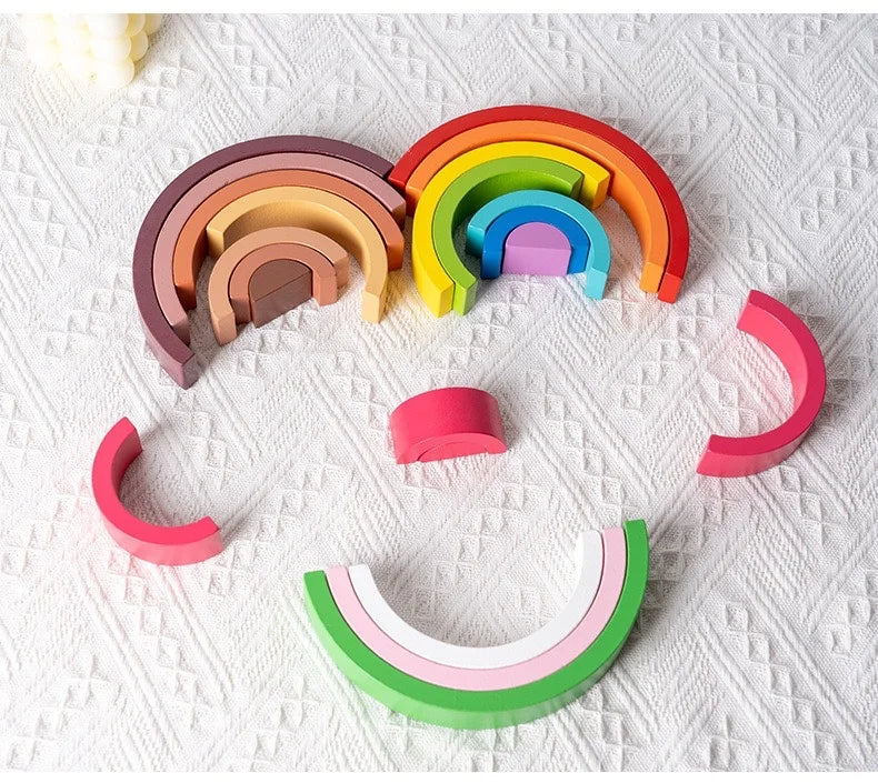 Montessori Wooden Arches Decorations Construction Set