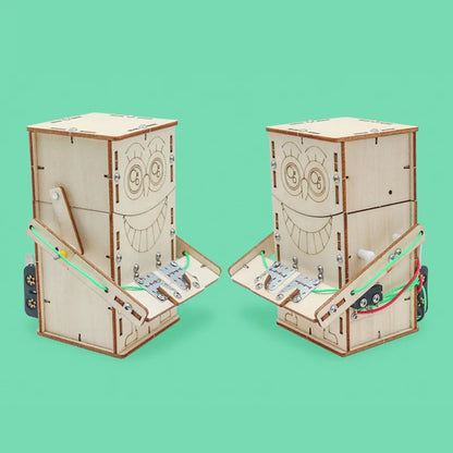 Hucha eléctrica y mecánica de madera con rompecabezas 3D