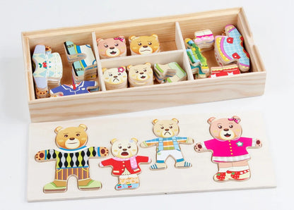 Puzzle Vêtement Bois Montessori