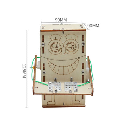Hucha eléctrica y mecánica de madera con rompecabezas 3D