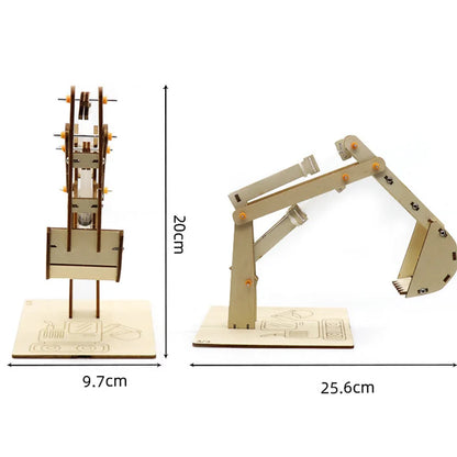 Excavadora hidráulica de madera 3D