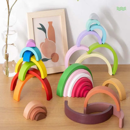 Montessori Wooden Arches Decorations Construction Set
