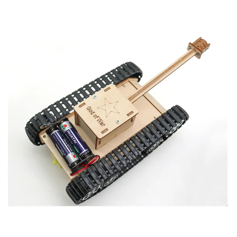 Rompecabezas de tanque eléctrico de madera en 3D