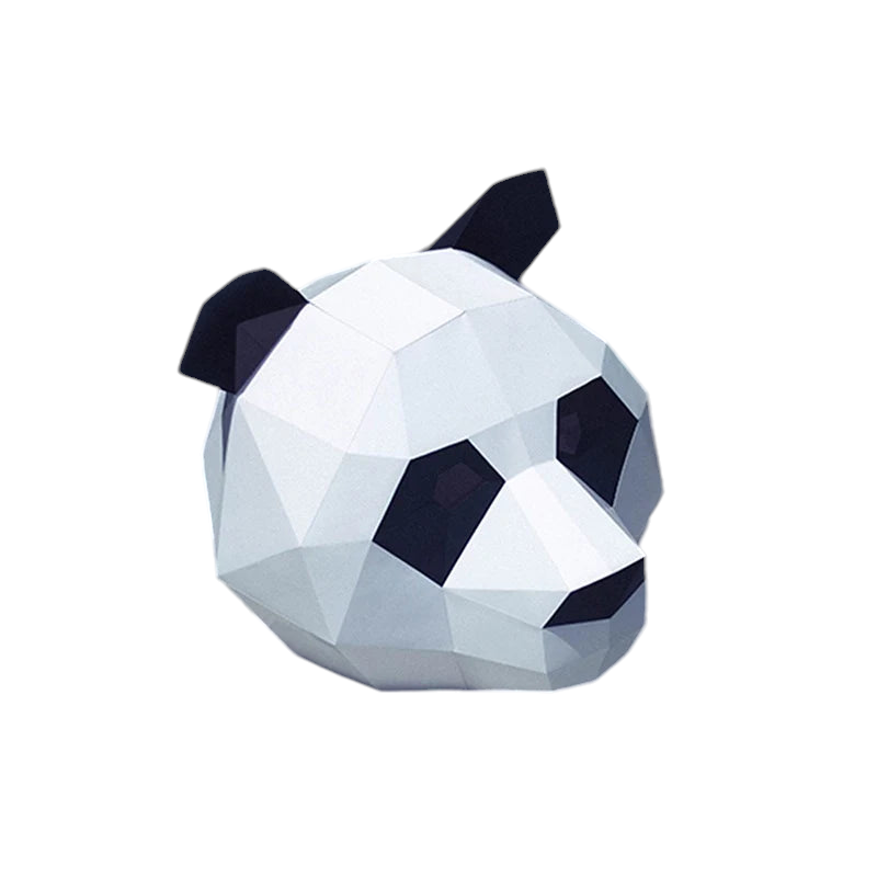 25cm Origami Panda 3D Paper Mask to Assemble DIY 