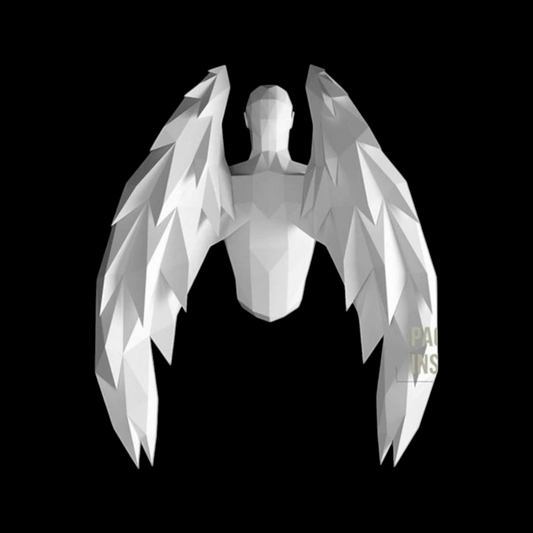 Origami Wall Sculpture 70 cm 3D Paper Angel Bust to Assemble DIY