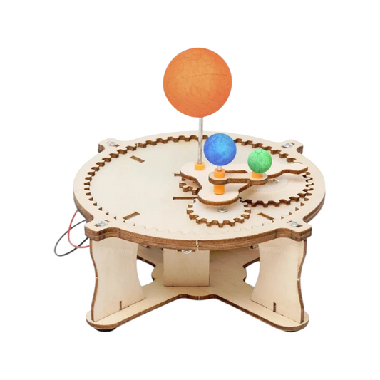 Rompecabezas de madera 3D Sistema Solar Tierra Luna Sol Mecánico y Eléctrico