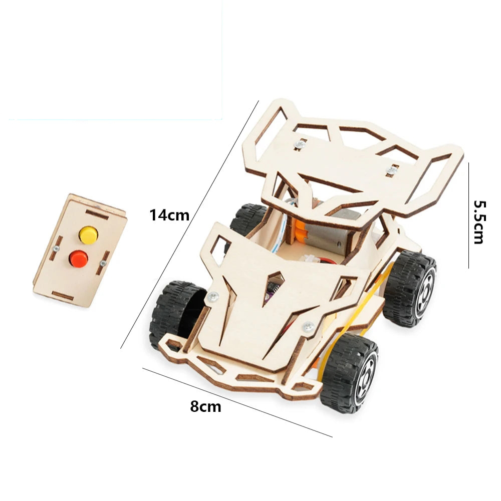 Rompecabezas de madera 3D Coche de control remoto mecánico y eléctrico