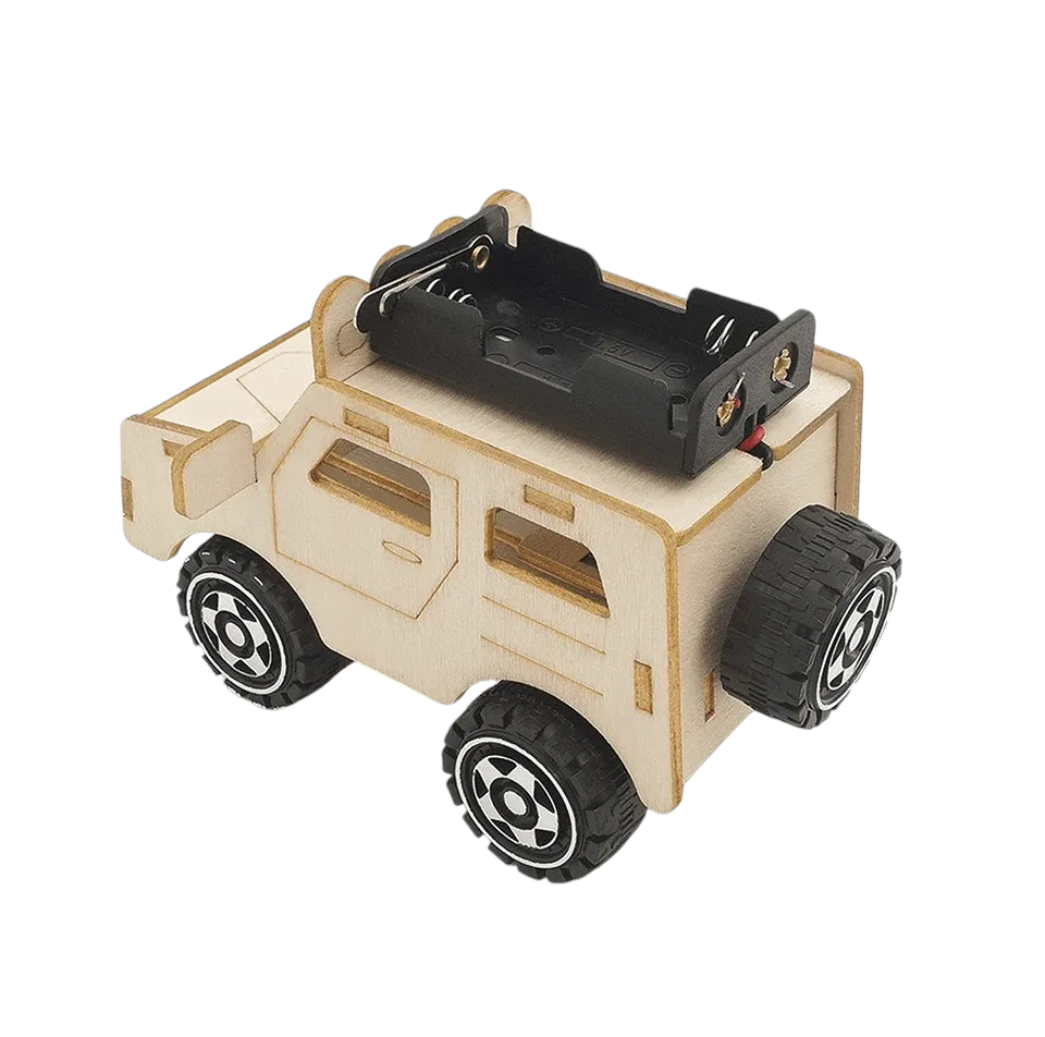 Rompecabezas de madera 3D Coche mecánico y eléctrico