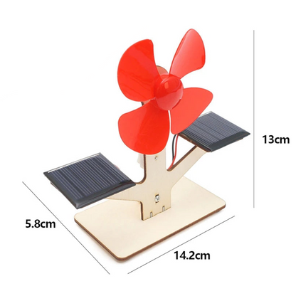 Rompecabezas de madera 3D de turbina eólica mecánica y eléctrica solar