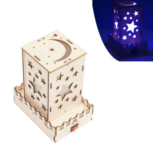 Lámpara de té con rompecabezas de madera 3D