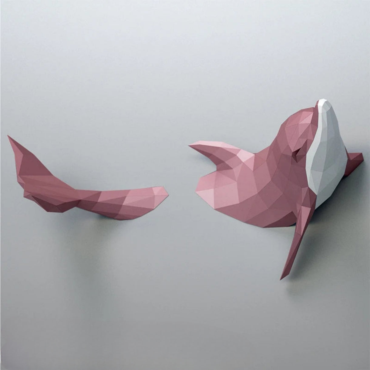 Origami Wall Sculpture 110 cm 3D Paper Dolphin to Assemble DIY