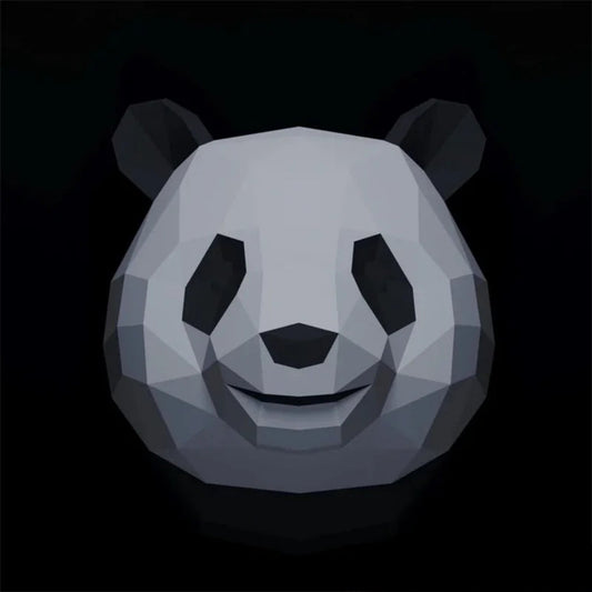 25cm Origami Panda 3D Paper Mask to Assemble DIY 