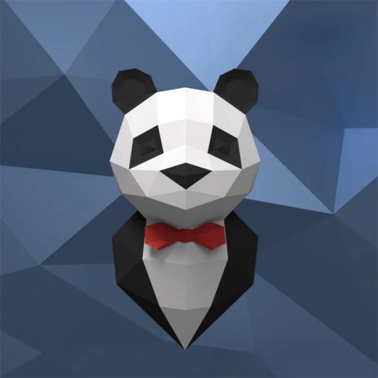 35cm Origami Panda 3D Paper Wall Sculpture to Assemble DIY 