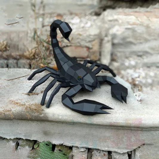 Escultura Origami 40 cm Escorpión en Papel 45cm 3D para Armar DIY 