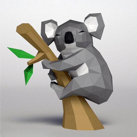 48cm Origami Koala 3D Paper Wall Sculpture to Assemble DIY 