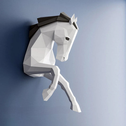 66cm Origami Wall Sculpture 3D Paper Horse to Assemble DIY 