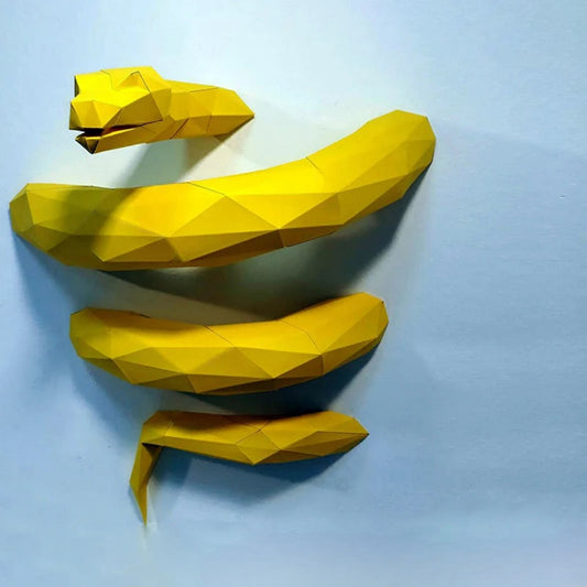 48cm Origami Wall Sculpture 3D Paper Python to Assemble DIY