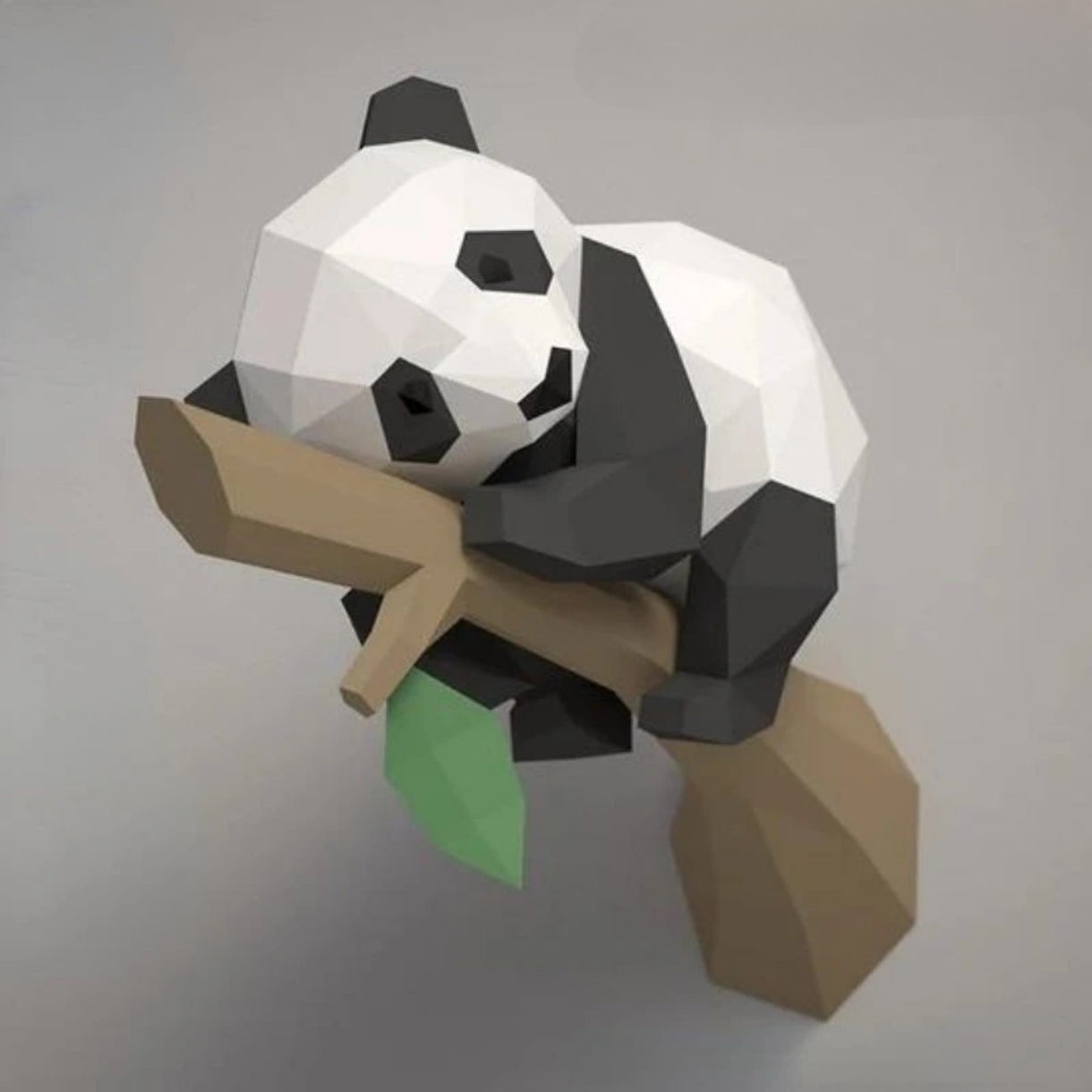 Escultura de pared de origami 35/52 cm Panda de papel 3D para montar DIY