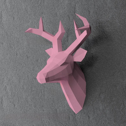 60cm Origami Wall Sculpture 3D Paper Deer to Assemble DIY