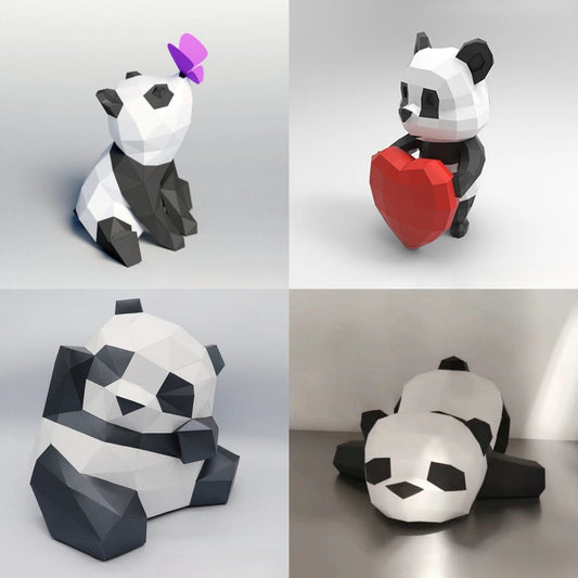 29/42 cm Origami Panda 3D Paper Sculpture to Assemble DIY