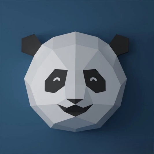 25cm Origami Panda 3D Paper Wall Sculpture to Assemble DIY 