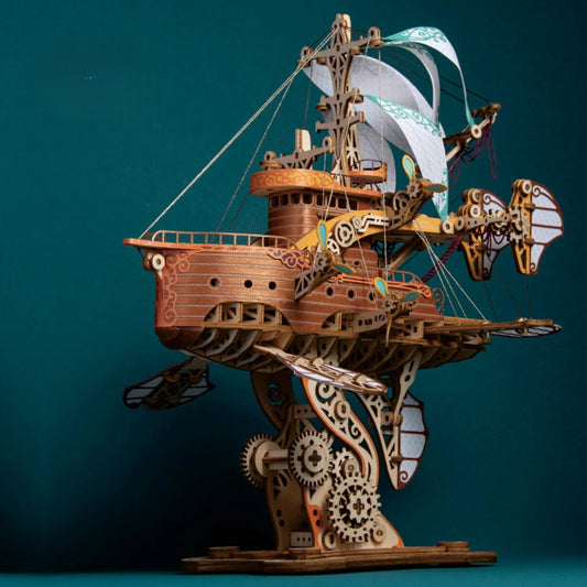 Rompecabezas de madera 3D de barcos Steam Punk