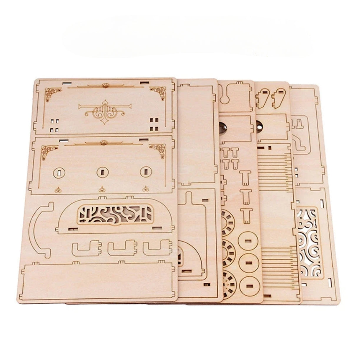 Caja fuerte mecánica con rompecabezas de madera 3D