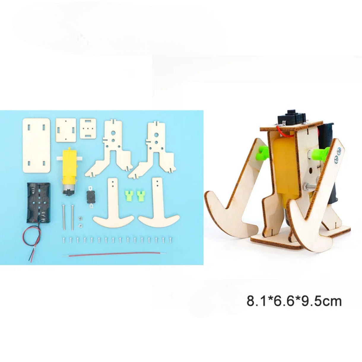 Robot caminante eléctrico y mecánico de madera 3D