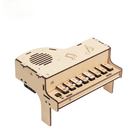 Piano eléctrico de madera 3D