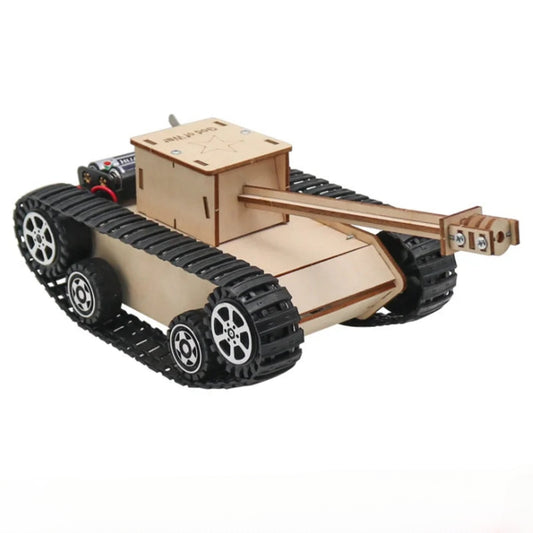 Rompecabezas de tanque eléctrico de madera en 3D