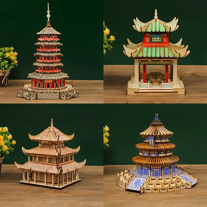 Rompecabezas de madera 3D Arquitectura china