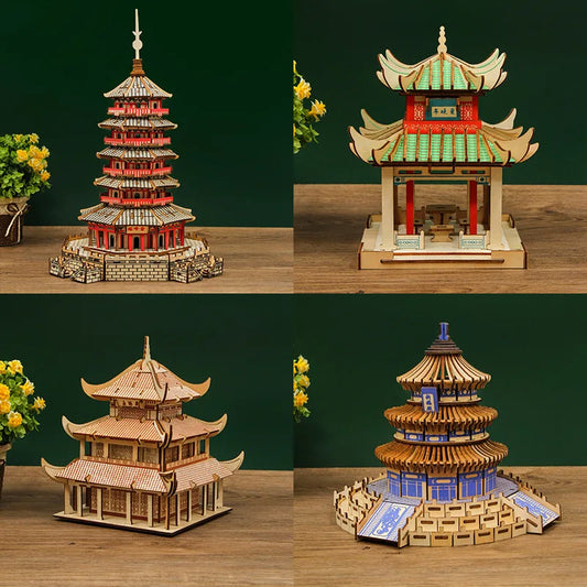 Rompecabezas de madera 3D Arquitectura china