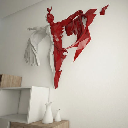 Origami Wall Sculpture 130 cm Angel Demon 3D Paper DIY Assembly