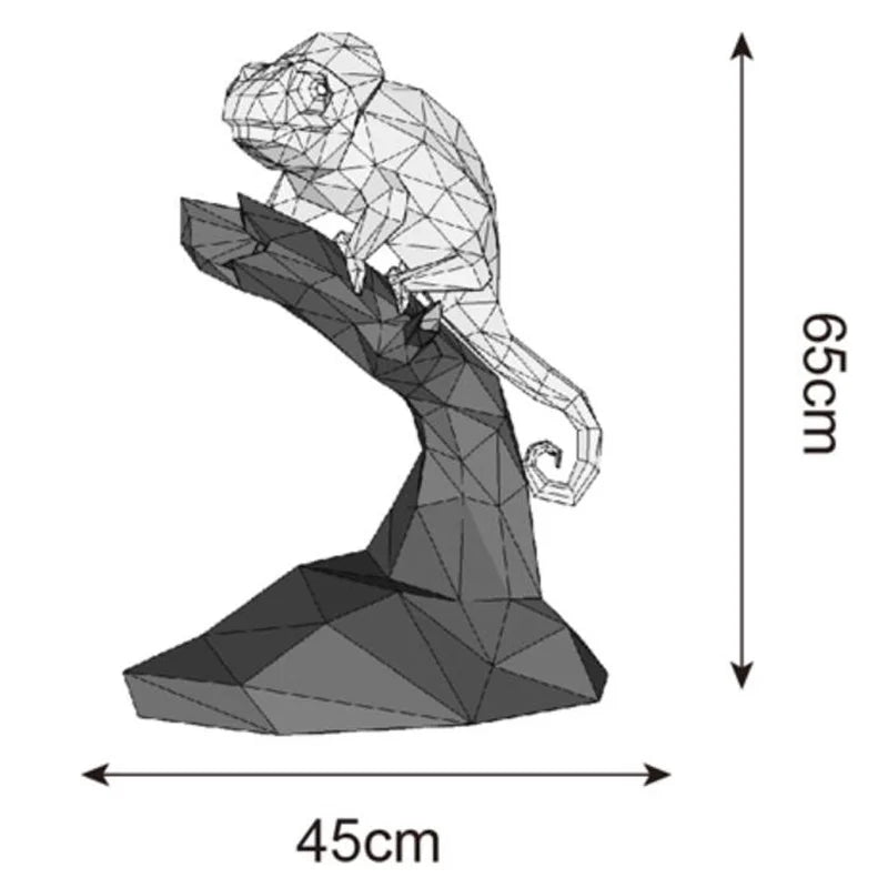 65 Origami Chameleon 3D Paper Sculpture to Assemble DIY