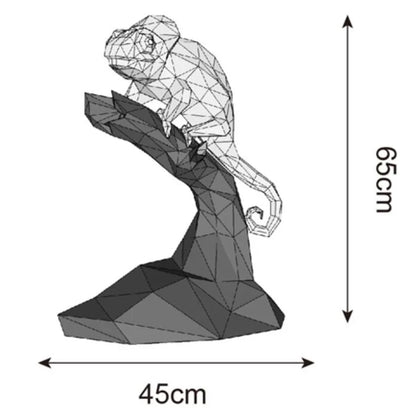 65 Origami Chameleon 3D Paper Sculpture to Assemble DIY