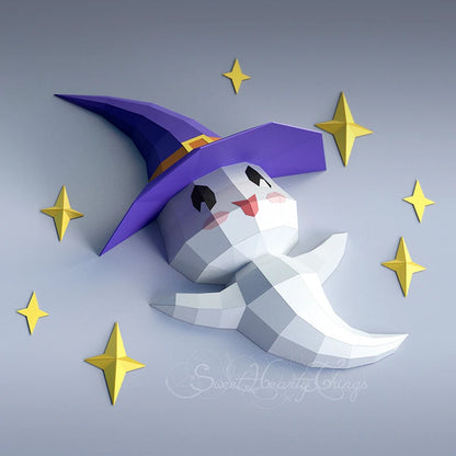 62cm Origami Wall Sculpture Halloween Ghost 3D Paper DIY Assembly