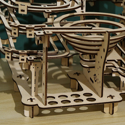Rompecabezas de madera 3D Carrera de canicas mecánica