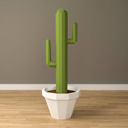 75 cm Origami Cactus 3D Paper Sculpture to Assemble DIY