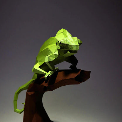 65 Origami Chameleon 3D Paper Sculpture to Assemble DIY