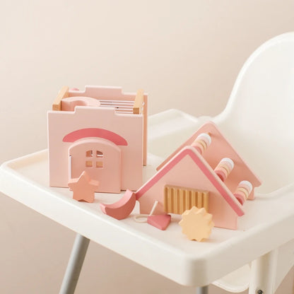 5 in 1 Montessori Wooden and Silicone Educational Toy