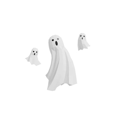 Origami Wall Sculpture 19/56 cm 3D Paper Ghosts to Assemble DIY