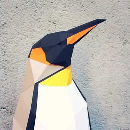 DIY 3D Origami Penguin Paper Sculpture 